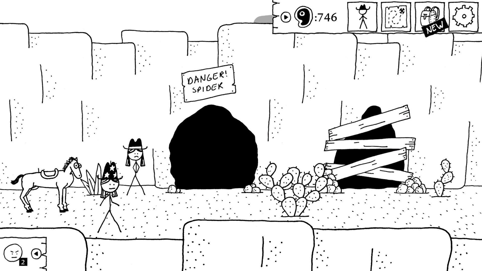 West of Loathing Spider Cave