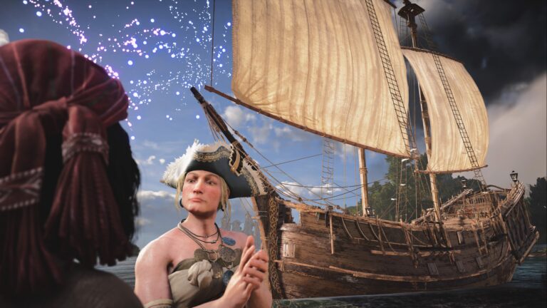 My Skull and Bones captain pirate slow clapping a new ship build